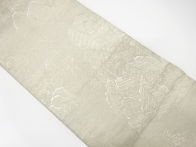 JAPANESE KIMONO / ANTIQUE FUKURO OBI / SILK / WOVEN TREES